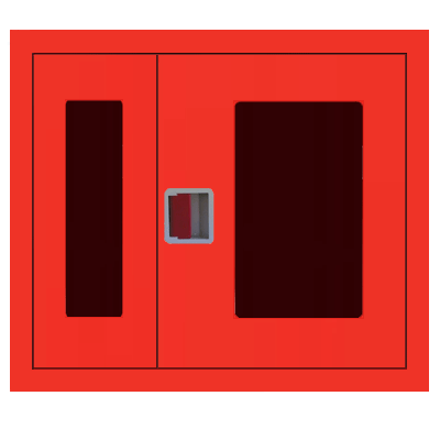 Шкаф пожарный ШПК 315 ВОК встроенный, открытый, красный
