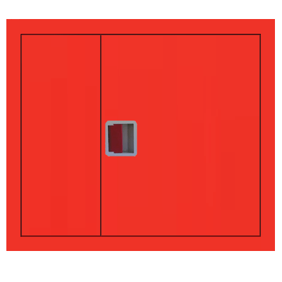 Шкаф пожарный ШПК 315 ВЗК встроенный, закрытый, красный