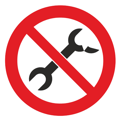 Знак - Запрещается пользоваться неисправным инструментом Р-35