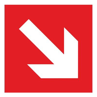 Знак - Направляющая стрелка под углом 45° F01-02