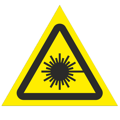 Знак - Опасно! Лазерное излучение W10