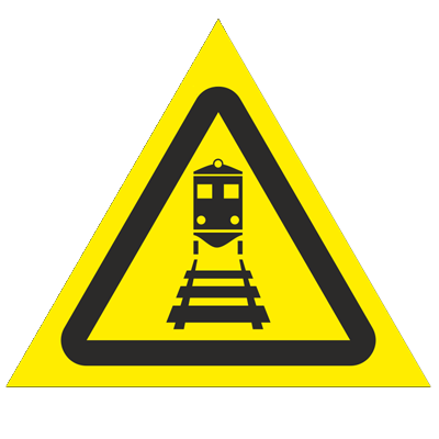 Знак - Берегись поезда W31